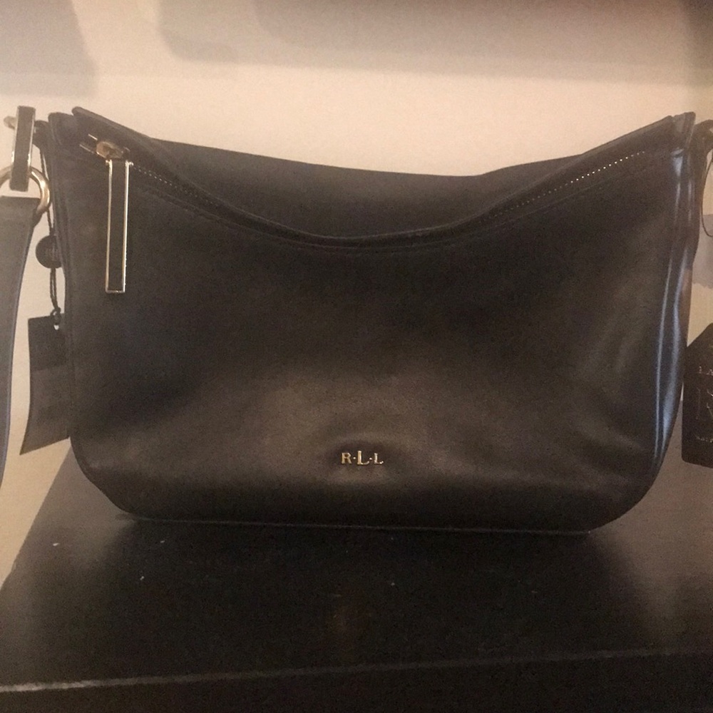 Black LRL leather purse